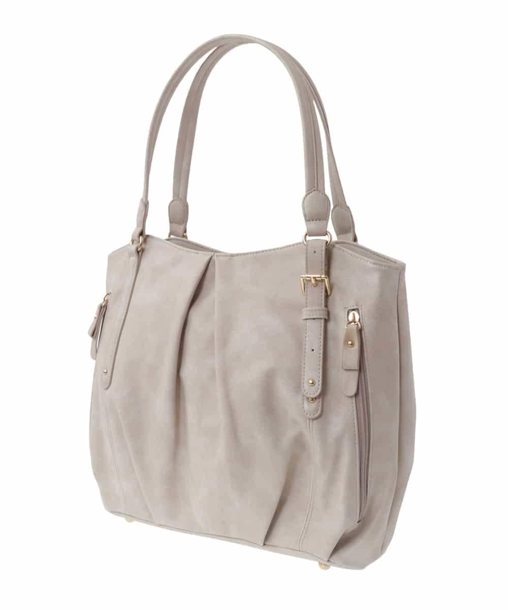 BPBES26160 MK MICHEL KLEIN BAG(MK ミッシェルクラン バッグ) 【2WAY】タックデザイントートバッグ ベージュ