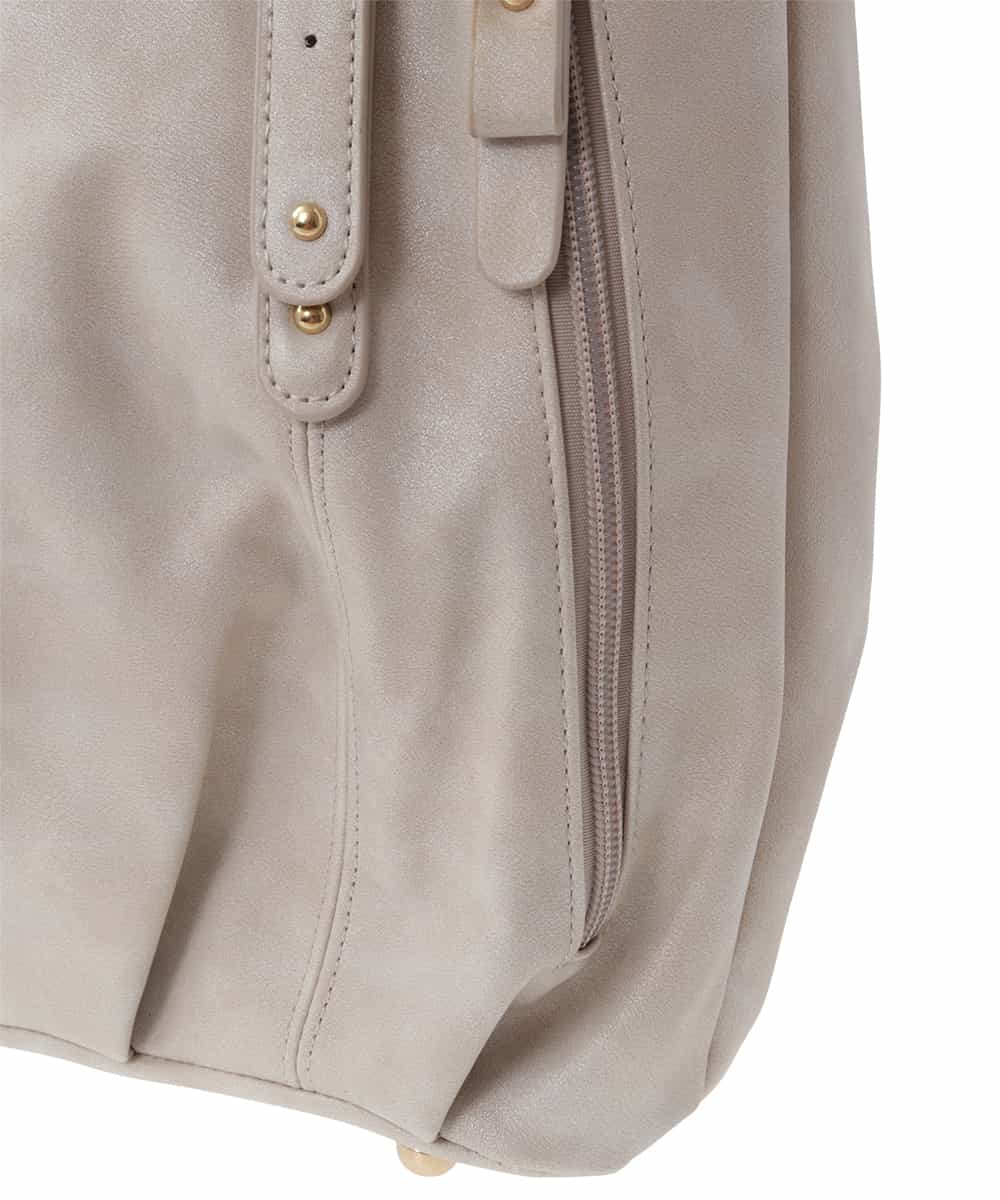 BPBES26160 MK MICHEL KLEIN BAG(MK ミッシェルクラン バッグ) 【2WAY】タックデザイントートバッグ ベージュ