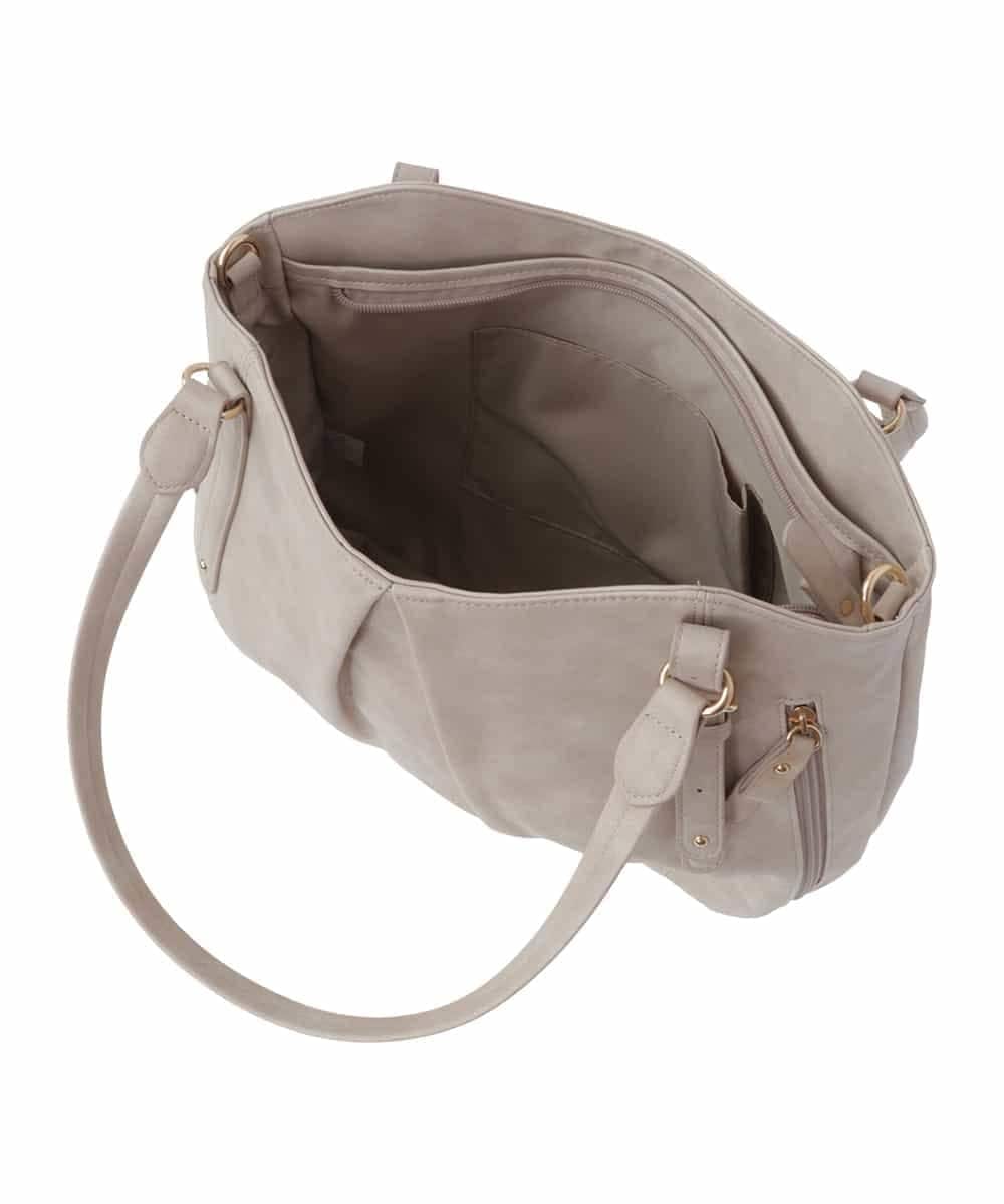 BPBES26160 MK MICHEL KLEIN BAG(MK ミッシェルクラン バッグ) 【2WAY】タックデザイントートバッグ ベージュ