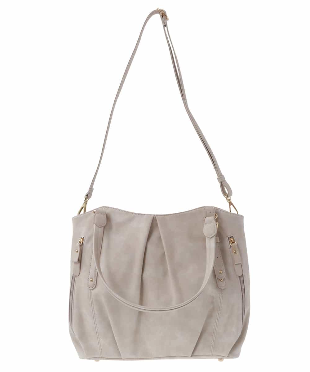 BPBES26160 MK MICHEL KLEIN BAG(MK ミッシェルクラン バッグ) 【2WAY】タックデザイントートバッグ ベージュ