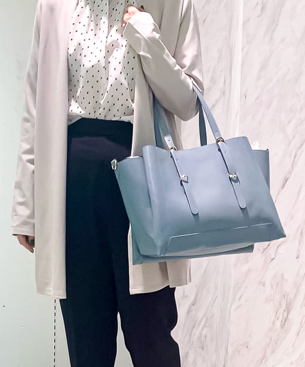 BPBEV22160 MK MICHEL KLEIN BAG(MK ミッシェルクラン バッグ) 【2WAY】ベルトハンドルスクエアトートバッグ ピンク