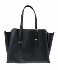 BPBEV22160 MK MICHEL KLEIN BAG(MK ミッシェルクラン バッグ) 【2WAY】ベルトハンドルスクエアトートバッグ ブラック