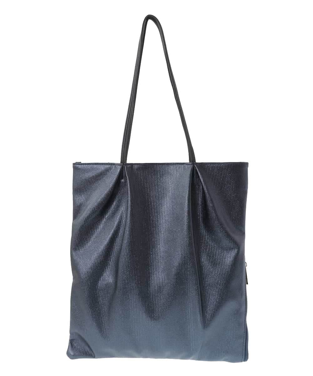 BPBEV23110 MK MICHEL KLEIN BAG(MK ミッシェルクラン バッグ) タックデザインフラットバッグ ネイビー