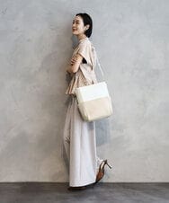 BPBGA31160 MK MICHEL KLEIN BAG(MK ミッシェルクラン バッグ) [2WAY]バイカラーデザインバッグ ベージュ×レッド