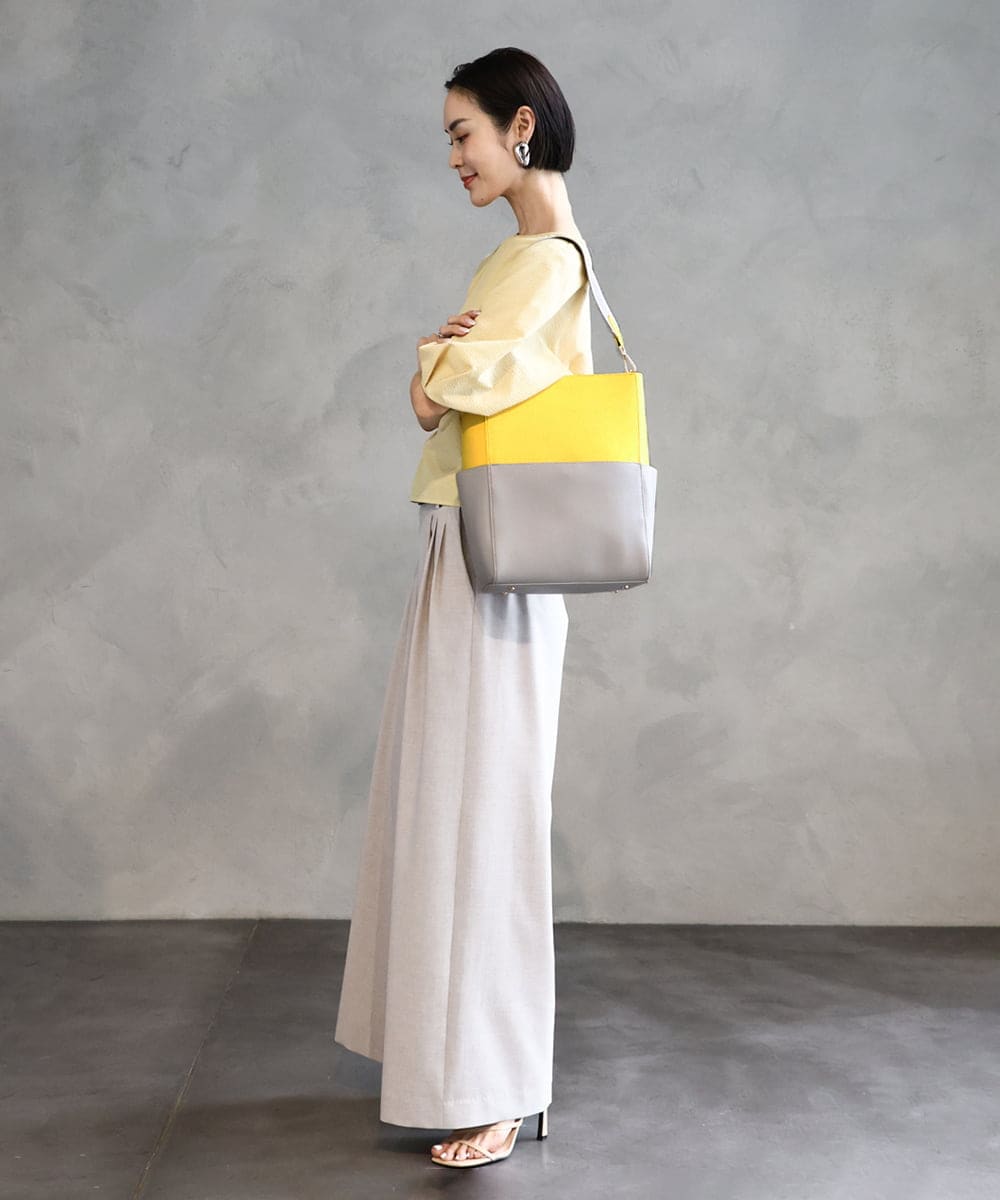 BPBGA31160 MK MICHEL KLEIN BAG(MK ミッシェルクラン バッグ) [2WAY]バイカラーデザインバッグ ベージュ×レッド
