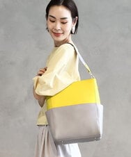 BPBGA31160 MK MICHEL KLEIN BAG(MK ミッシェルクラン バッグ) [2WAY]バイカラーデザインバッグ イエロー×グレー