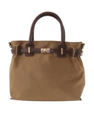 BPBGA32170 MK MICHEL KLEIN BAG(MK ミッシェルクラン バッグ) [撥水/2WAY]ベルトデザインスクエアバッグ ベージュ×レッド