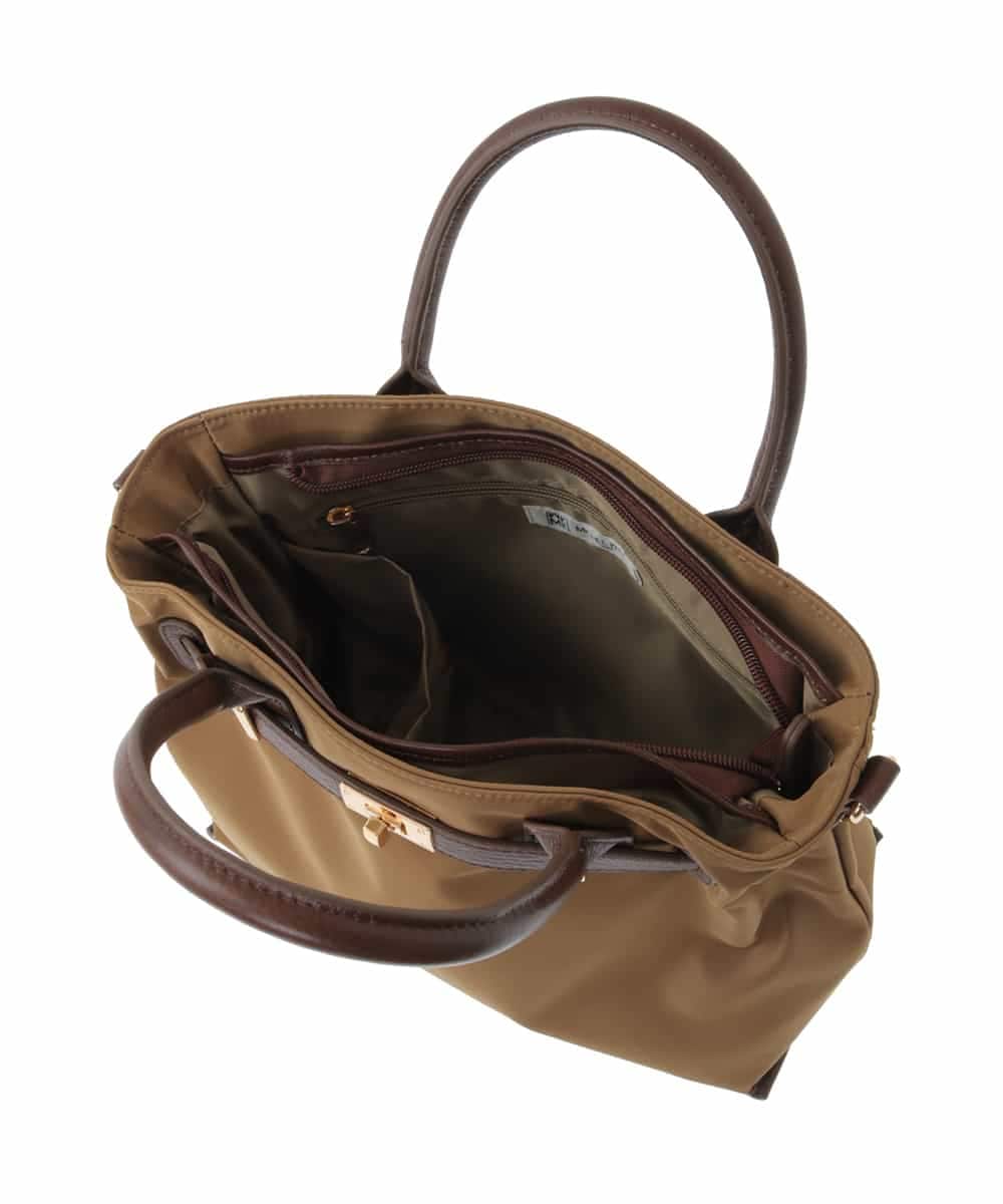 BPBGA32170 MK MICHEL KLEIN BAG(MK ミッシェルクラン バッグ) [撥水/2WAY]ベルトデザインスクエアバッグ ベージュ×レッド