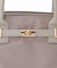 BPBGA32170 MK MICHEL KLEIN BAG(MK ミッシェルクラン バッグ) [撥水/2WAY]ベルトデザインスクエアバッグ ベージュ×レッド
