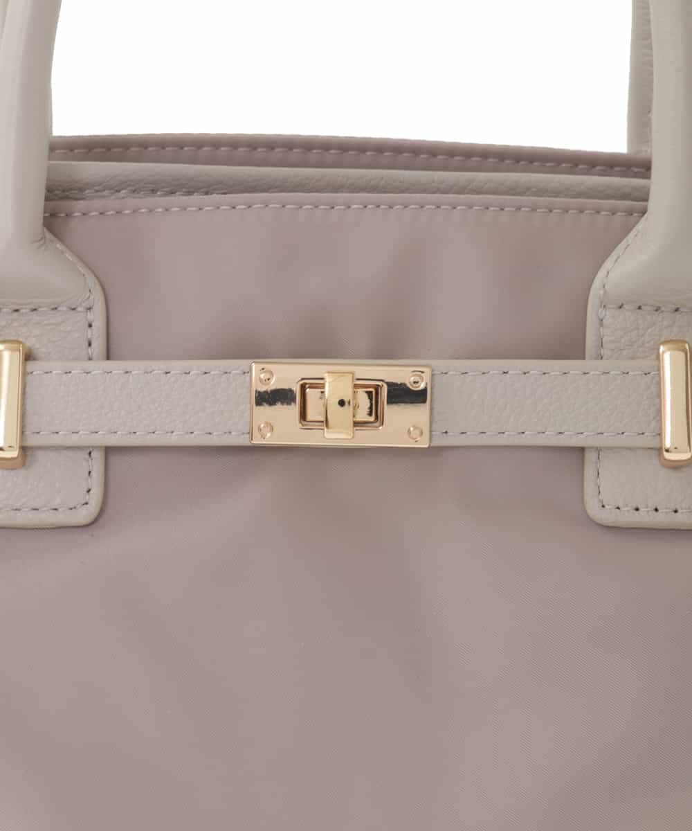 BPBGA32170 MK MICHEL KLEIN BAG(MK ミッシェルクラン バッグ) [撥水/2WAY]ベルトデザインスクエアバッグ ベージュ×レッド