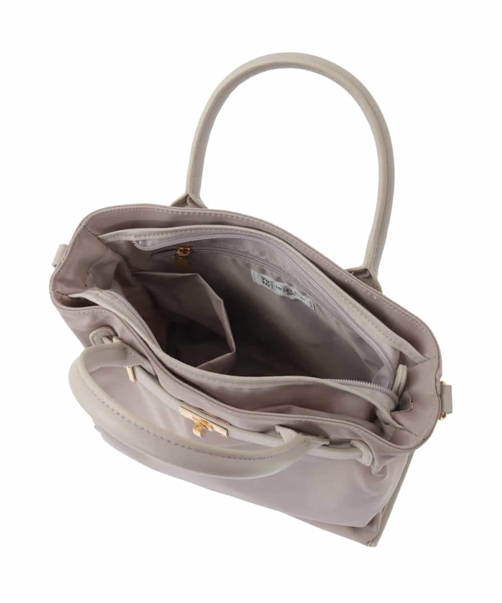 BPBGA32170 MK MICHEL KLEIN BAG(MK ミッシェルクラン バッグ) [撥水/2WAY]ベルトデザインスクエアバッグ ベージュ×レッド