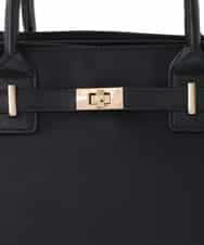 BPBGA32170 MK MICHEL KLEIN BAG(MK ミッシェルクラン バッグ) [撥水/2WAY]ベルトデザインスクエアバッグ ベージュ×レッド