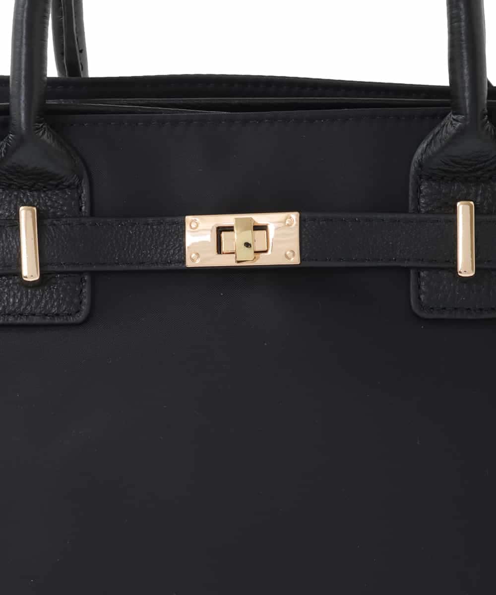 BPBGA32170 MK MICHEL KLEIN BAG(MK ミッシェルクラン バッグ) [撥水/2WAY]ベルトデザインスクエアバッグ ベージュ×レッド
