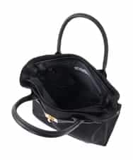 BPBGA32170 MK MICHEL KLEIN BAG(MK ミッシェルクラン バッグ) [撥水/2WAY]ベルトデザインスクエアバッグ ベージュ×レッド