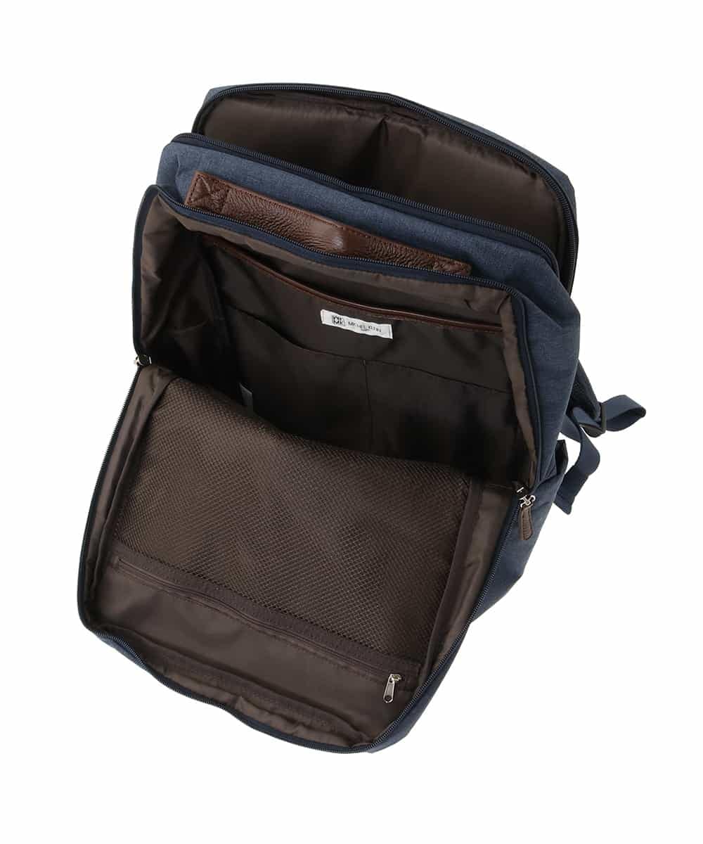 BPBGA33180 MK MICHEL KLEIN BAG(MK ミッシェルクラン バッグ) フロントタックスクエアデザインリュック ネイビー