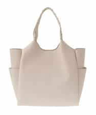 BPBGA61160 MK MICHEL KLEIN BAG(MK ミッシェルクラン バッグ) [A4収納]スタッズハンドルスクエアトートバッグ アイボリー