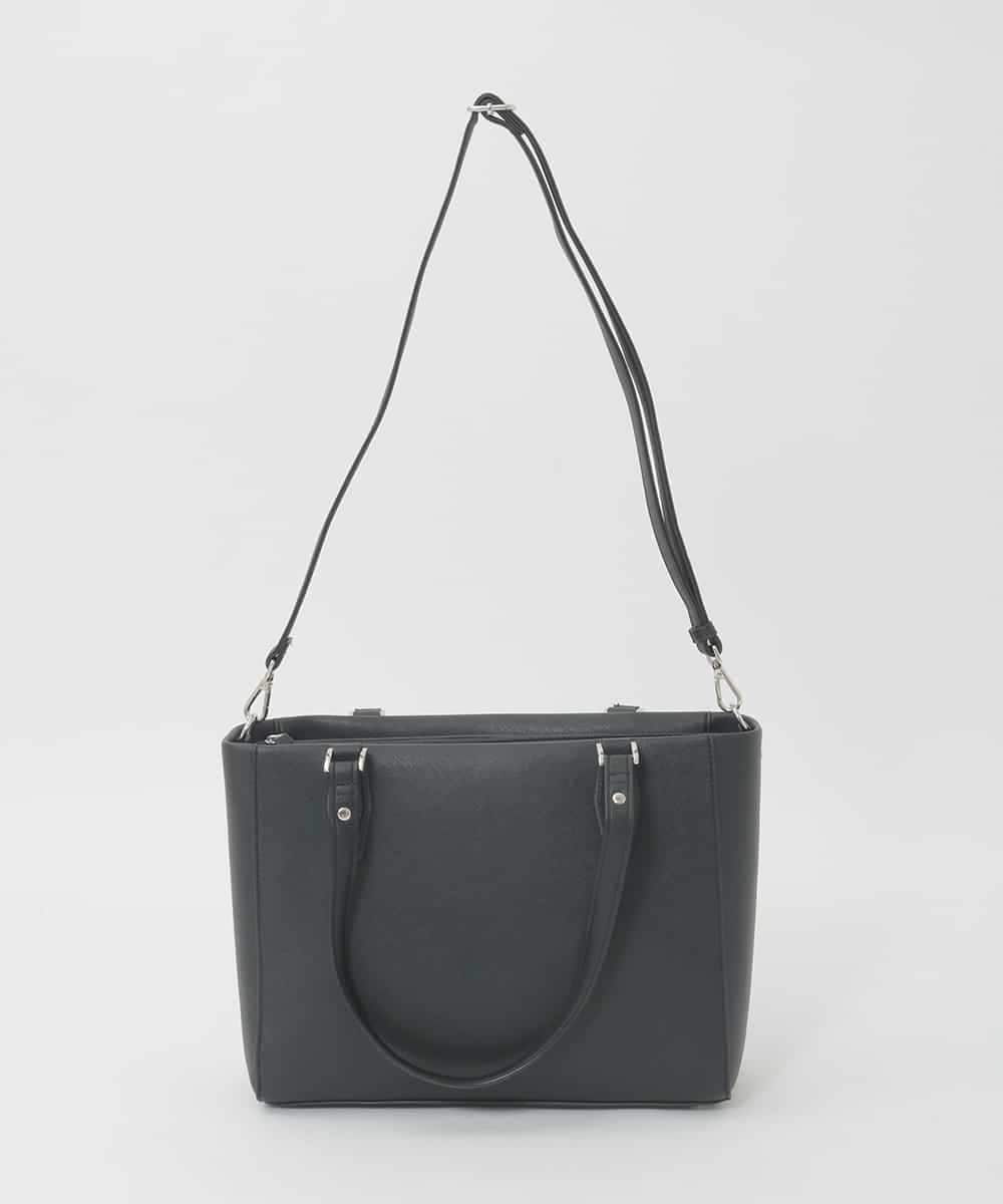 BPBGD61160 MK MICHEL KLEIN BAG(MK ミッシェルクラン バッグ) [2WAY/A4収納可]合成皮革エンボスビジネストート ブラック