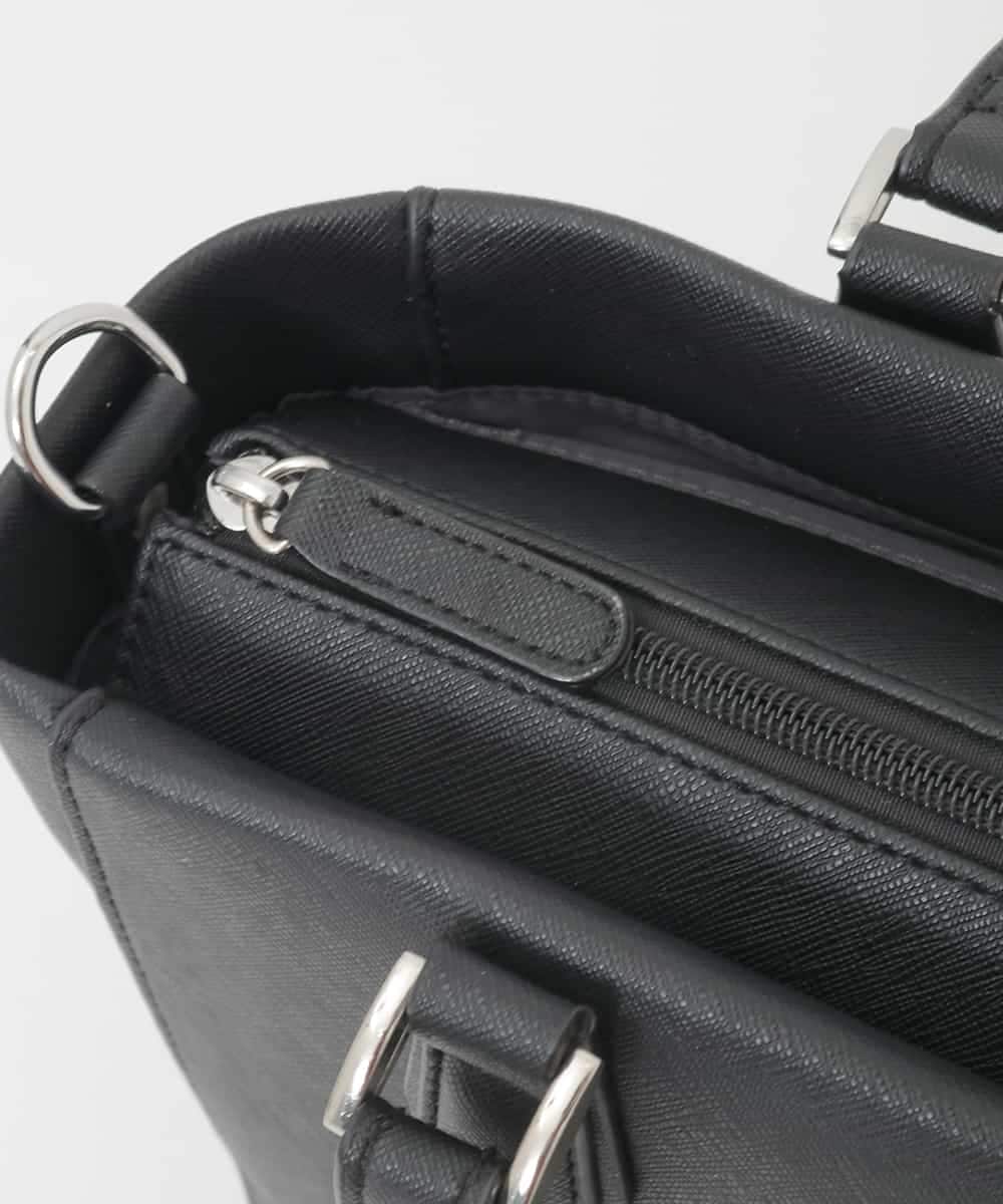 BPBGD61160 MK MICHEL KLEIN BAG(MK ミッシェルクラン バッグ) [2WAY/A4収納可]合成皮革エンボスビジネストート ブラック