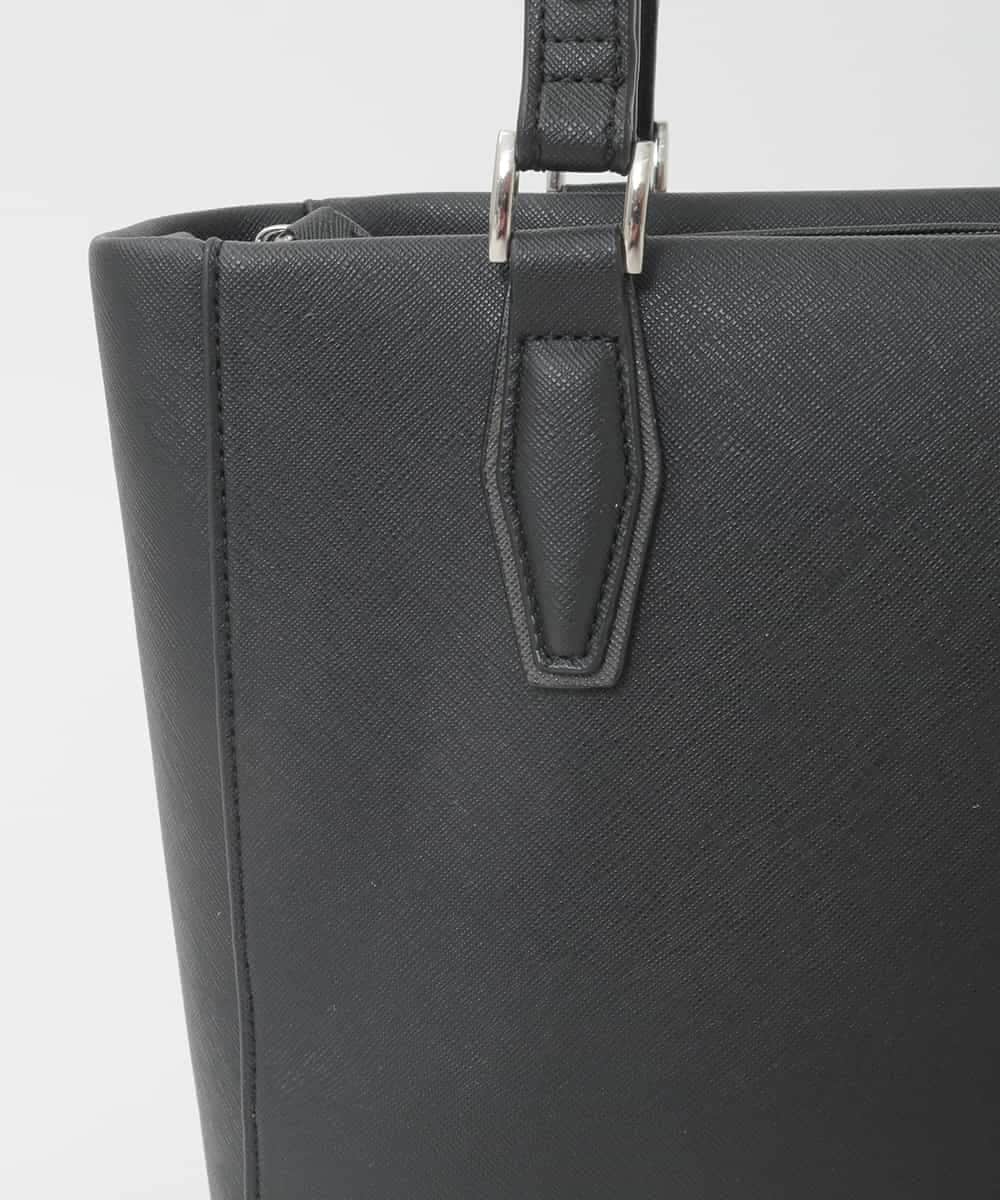 BPBGD61160 MK MICHEL KLEIN BAG(MK ミッシェルクラン バッグ) [2WAY/A4収納可]合成皮革エンボスビジネストート ブラック