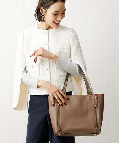 BPBGS31160 MK MICHEL KLEIN BAG 【インバッグ付き】パンチングスクエアトートバッグ