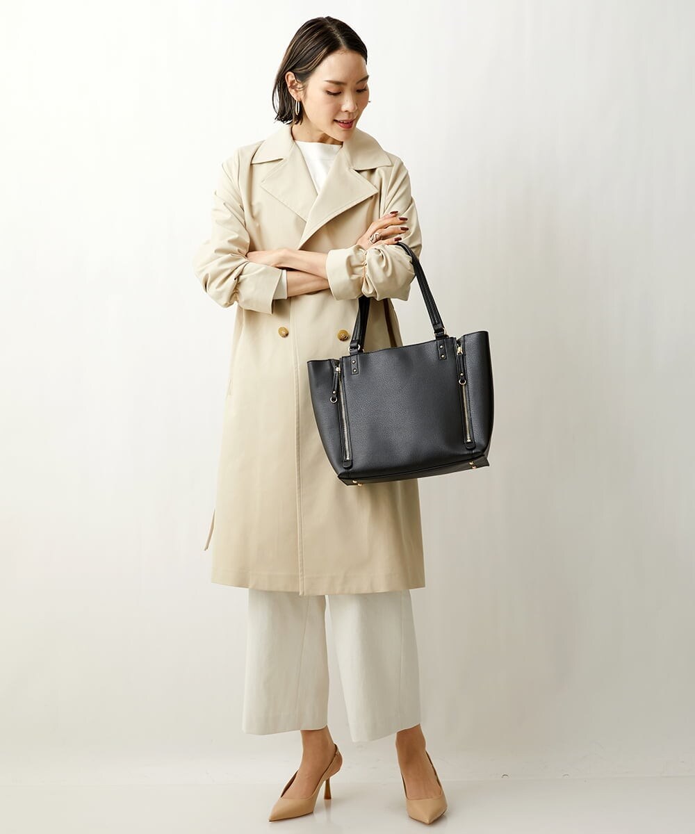 BPBGS31160 MK MICHEL KLEIN BAG(MK ミッシェルクラン バッグ) ［インバッグ付き］パンチングスクエアトートバッグ ブラック