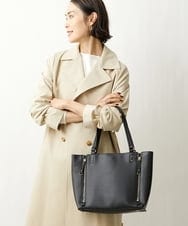 BPBGS31160 MK MICHEL KLEIN BAG(MK ミッシェルクラン バッグ) ［インバッグ付き］パンチングスクエアトートバッグ ブラック