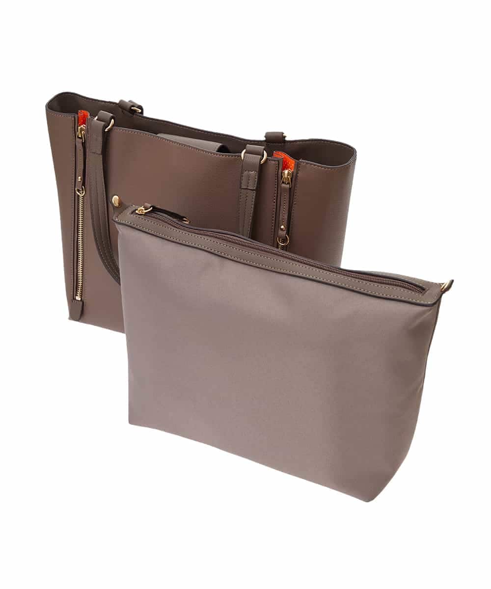 BPBGS31160 MK MICHEL KLEIN BAG(MK ミッシェルクラン バッグ) ［インバッグ付き］パンチングスクエアトートバッグ ベージュ