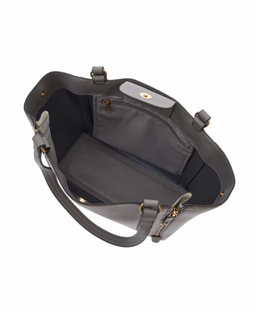 BPBGS31160 MK MICHEL KLEIN BAG(MK ミッシェルクラン バッグ) ［インバッグ付き］パンチングスクエアトートバッグ ベージュ