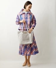 BPBGS38170 MK MICHEL KLEIN BAG(MK ミッシェルクラン バッグ) [2WAY/A4収納可能]エナメルデザインBIGトートバッグ グレー