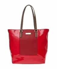 BPBGS38170 MK MICHEL KLEIN BAG(MK ミッシェルクラン バッグ) [2WAY/A4収納可能]エナメルデザインBIGトートバッグ レッド