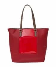 BPBGS38170 MK MICHEL KLEIN BAG(MK ミッシェルクラン バッグ) [2WAY/A4収納可能]エナメルデザインBIGトートバッグ レッド