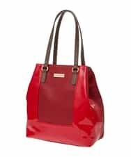 BPBGS38170 MK MICHEL KLEIN BAG(MK ミッシェルクラン バッグ) [2WAY/A4収納可能]エナメルデザインBIGトートバッグ レッド