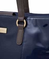 BPBGS38170 MK MICHEL KLEIN BAG(MK ミッシェルクラン バッグ) [2WAY/A4収納可能]エナメルデザインBIGトートバッグ レッド