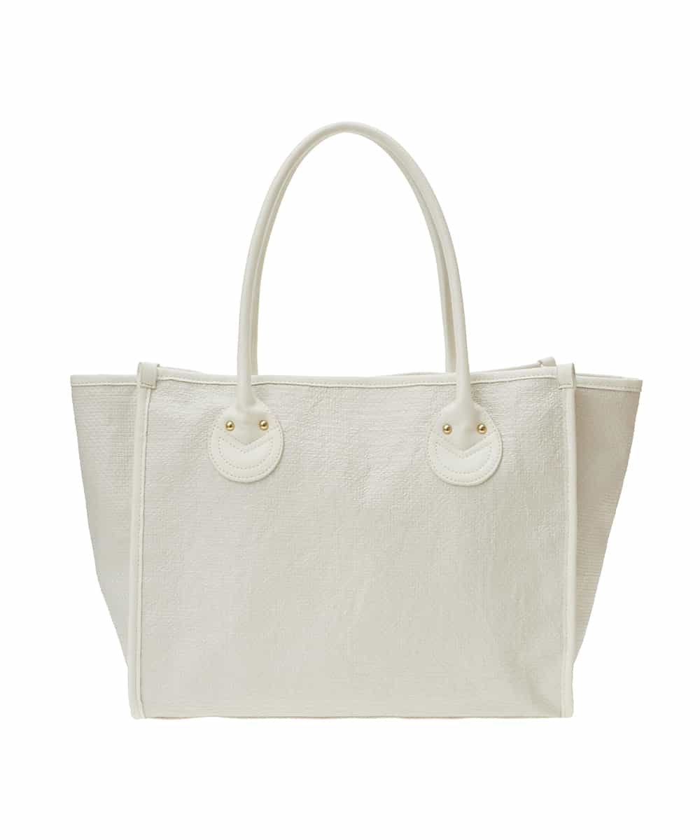 BPBGS39160 MK MICHEL KLEIN BAG(MK ミッシェルクラン バッグ) [A4サイズ対応]パイピングデザインスクエアトートバッグ アイボリー