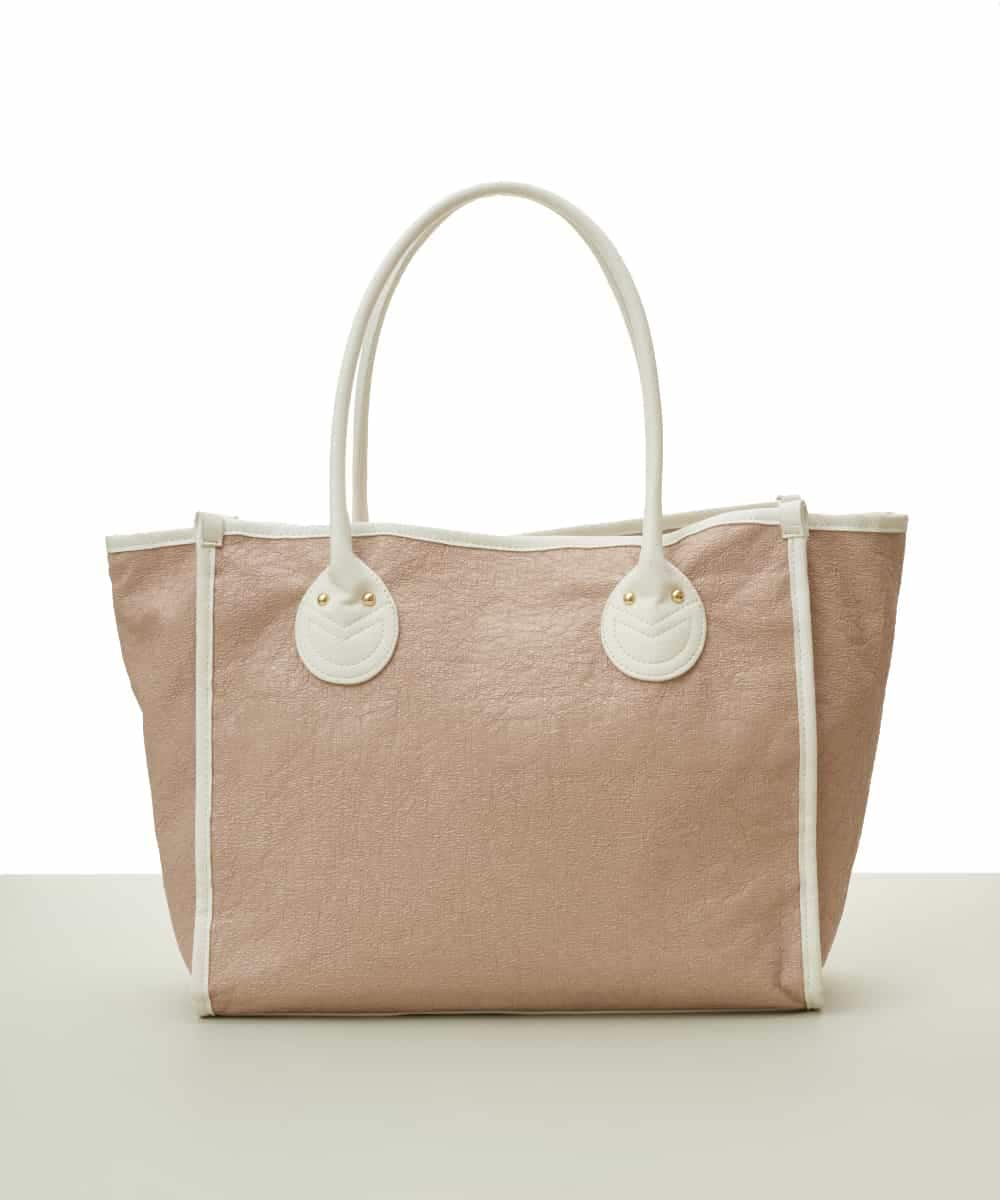 BPBGS39160 MK MICHEL KLEIN BAG(MK ミッシェルクラン バッグ) [A4サイズ対応]パイピングデザインスクエアトートバッグ ベージュ