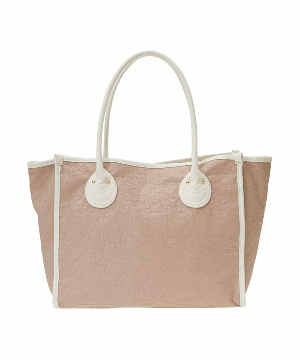 BPBGS39160 MK MICHEL KLEIN BAG(MK ミッシェルクラン バッグ) [A4サイズ対応]パイピングデザインスクエアトートバッグ ベージュ