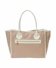 BPBGS39160 MK MICHEL KLEIN BAG(MK ミッシェルクラン バッグ) [A4サイズ対応]パイピングデザインスクエアトートバッグ ベージュ