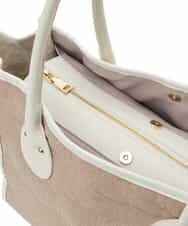 BPBGS39160 MK MICHEL KLEIN BAG(MK ミッシェルクラン バッグ) [A4サイズ対応]パイピングデザインスクエアトートバッグ ベージュ