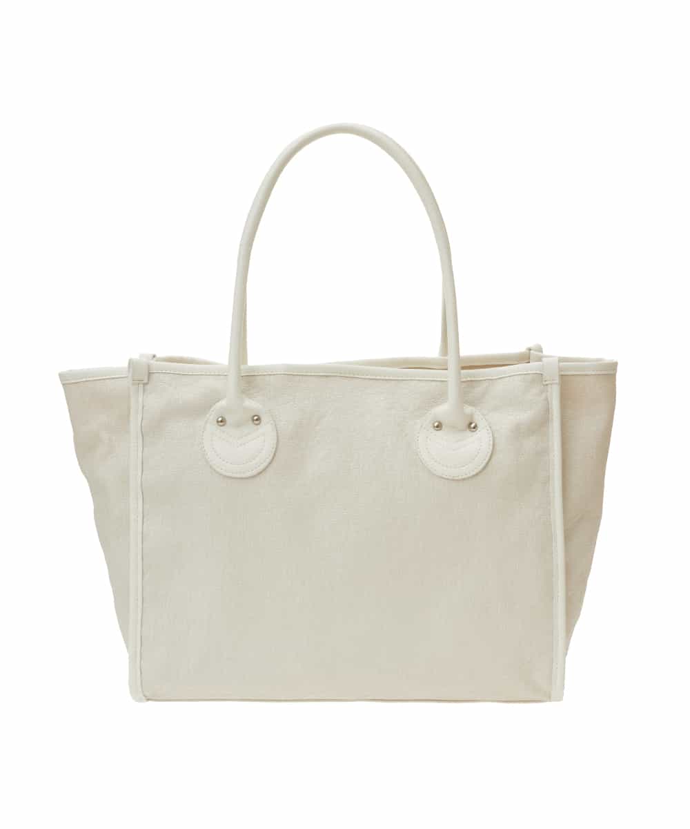 BPBGS39160 MK MICHEL KLEIN BAG(MK ミッシェルクラン バッグ) [A4サイズ対応]パイピングデザインスクエアトートバッグ シルバー