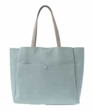 BPBGS62140 MK MICHEL KLEIN BAG(MK ミッシェルクラン バッグ) [A4サイズ対応]フェイクレザーデザイントートバッグ ライトブルー