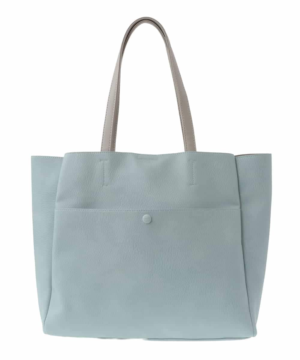 BPBGS62140 MK MICHEL KLEIN BAG(MK ミッシェルクラン バッグ) [A4サイズ対応]フェイクレザーデザイントートバッグ ライトブルー
