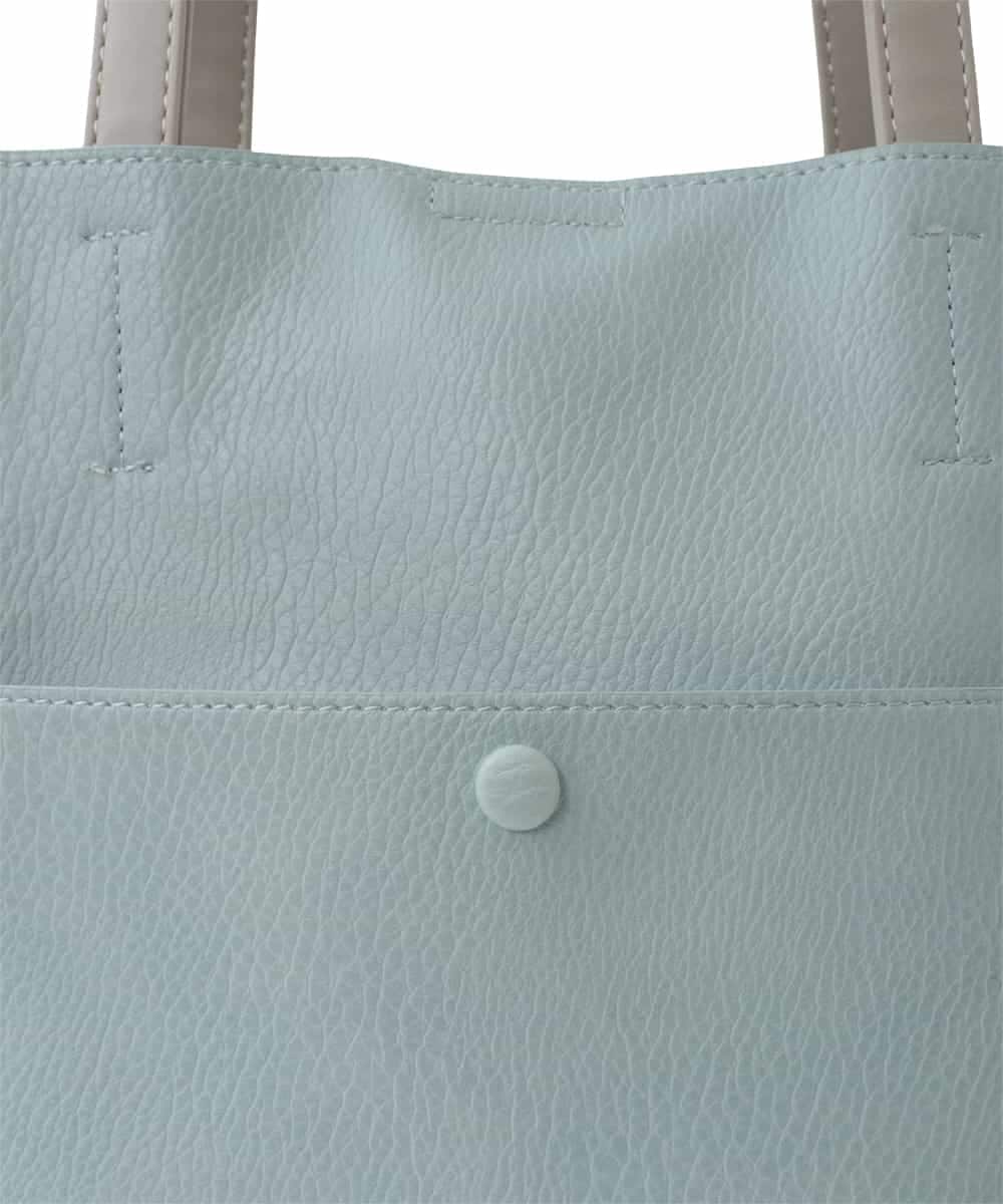 BPBGS62140 MK MICHEL KLEIN BAG(MK ミッシェルクラン バッグ) [A4サイズ対応]フェイクレザーデザイントートバッグ ライトブルー