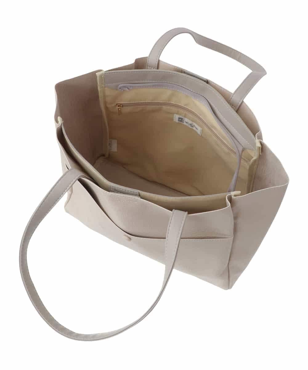 BPBGS62140 MK MICHEL KLEIN BAG(MK ミッシェルクラン バッグ) [A4サイズ対応]フェイクレザーデザイントートバッグ ライトブルー