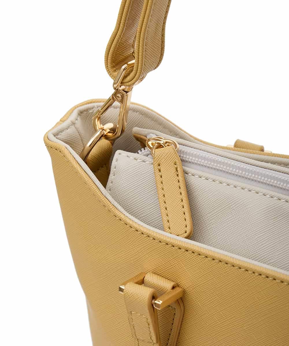BPBGS63140 MK MICHEL KLEIN BAG(MK ミッシェルクラン バッグ) [2WAY]バイカラーデザイントートバッグ イエロー