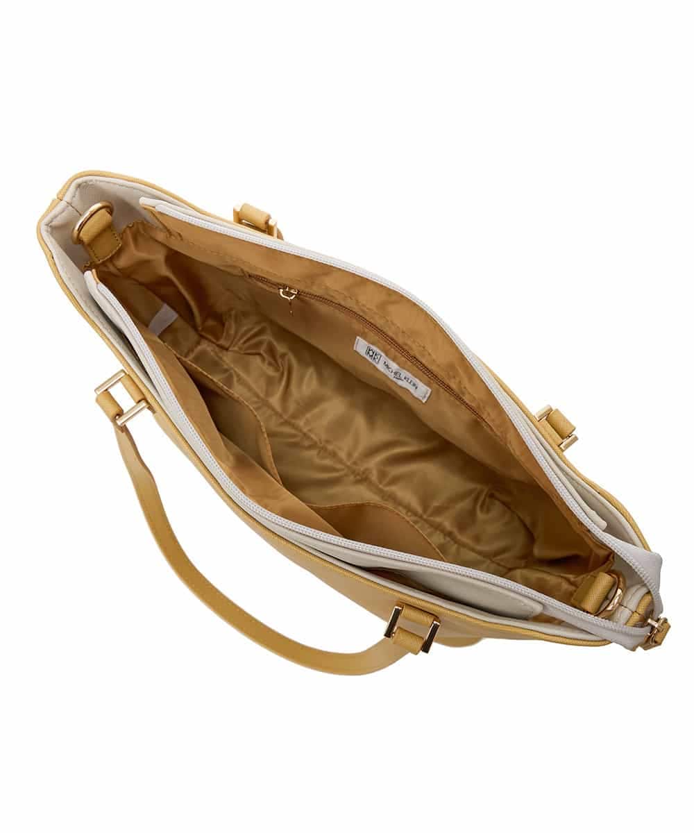 BPBGS63140 MK MICHEL KLEIN BAG(MK ミッシェルクラン バッグ) [2WAY]バイカラーデザイントートバッグ イエロー