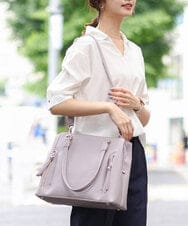 BPBGV31160 MK MICHEL KLEIN BAG(MK ミッシェルクラン バッグ) [2WAY/通勤におすすめ]サイドファスナーエレガントスクエアバッグ ラベンダー