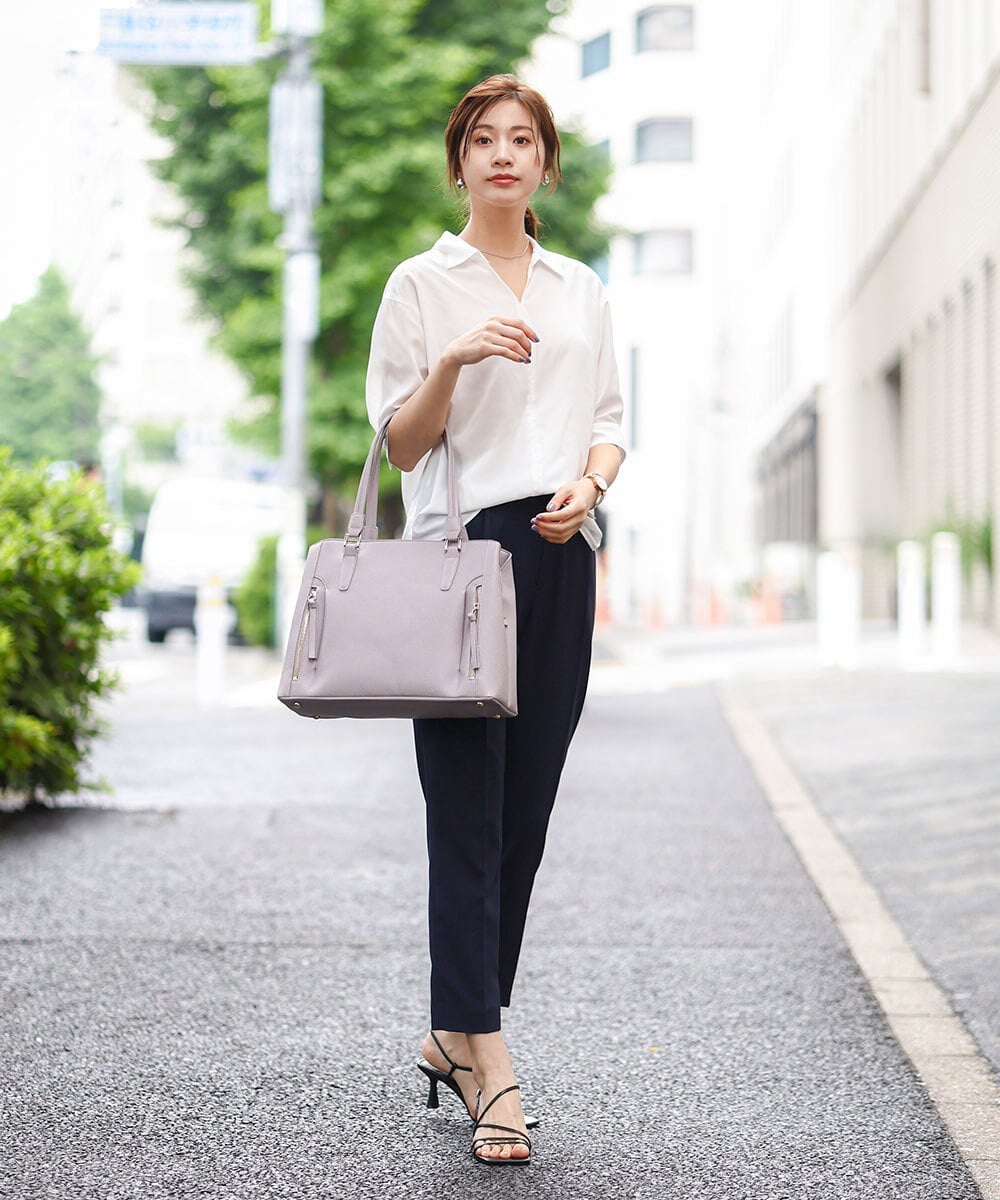 BPBGV31160 MK MICHEL KLEIN BAG(MK ミッシェルクラン バッグ) [2WAY/通勤におすすめ]サイドファスナーエレガントスクエアバッグ ラベンダー