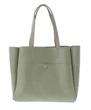 BPBGV32150 MK MICHEL KLEIN BAG(MK ミッシェルクラン バッグ) [収納力◎]ナチュラルバイカラースクエアトートバッグ グリーン