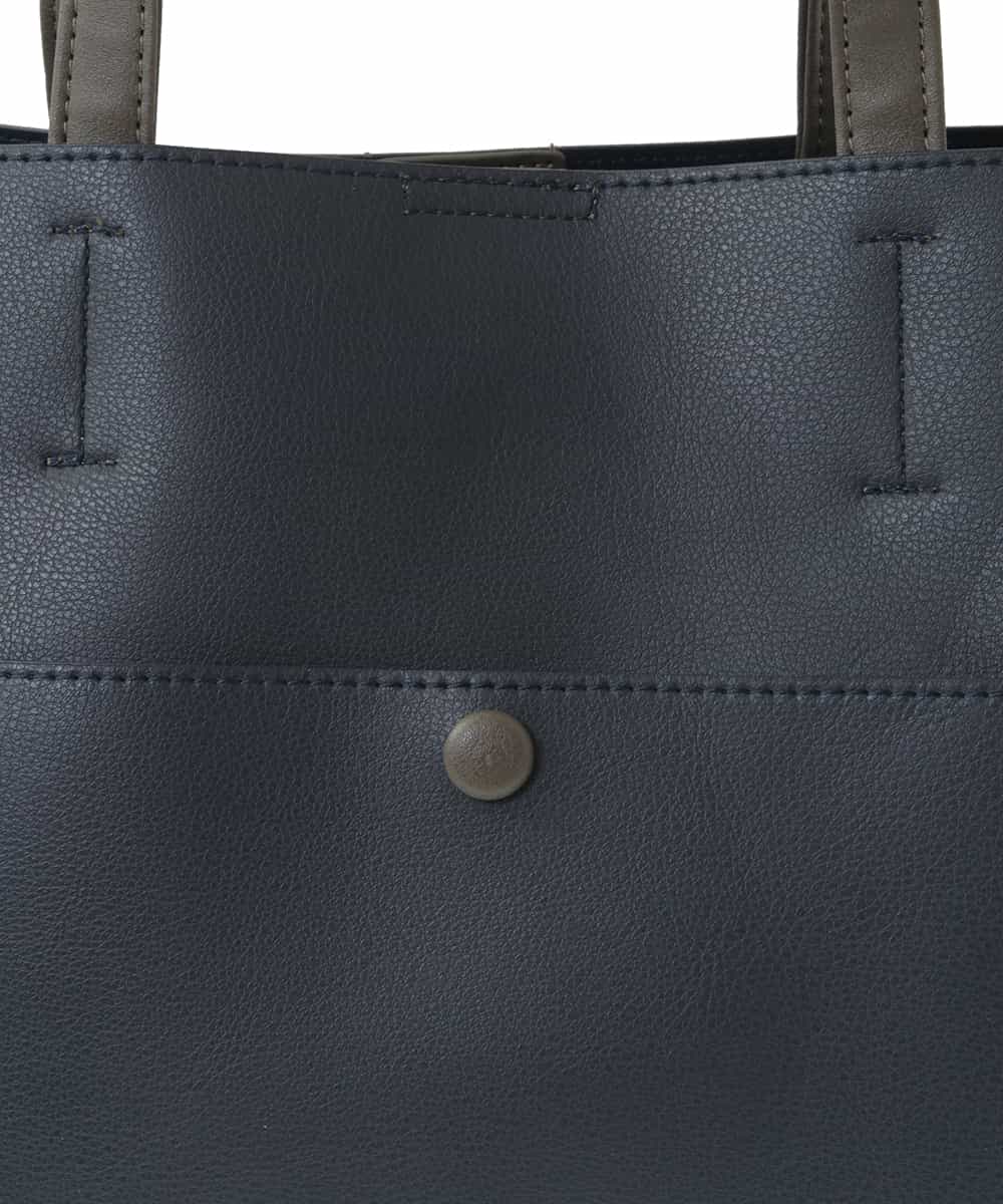 BPBGV32150 MK MICHEL KLEIN BAG(MK ミッシェルクラン バッグ) [収納力◎]ナチュラルバイカラースクエアトートバッグ グリーン