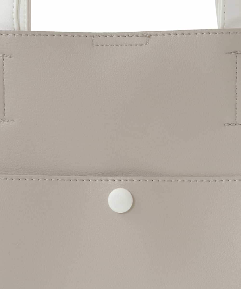 BPBGV32150 MK MICHEL KLEIN BAG(MK ミッシェルクラン バッグ) [収納力◎]ナチュラルバイカラースクエアトートバッグ グリーン